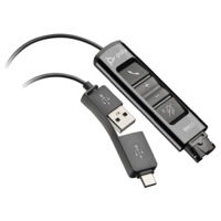 Poly DA85 QD to USB-A & C Smart Digital Adapter Cable with Call Controls