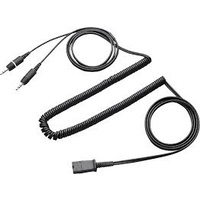 Cable, QD to Two 3.5mm Plugs (for connection to PC sound card)