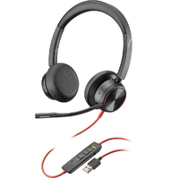 Poly Blackwire 8225 UC, Stereo USB-A Corded Headset, ANC, Online Indicator with call controls