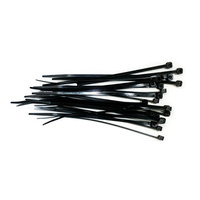 140mm x 3.6mm black cable ties (pack of 100)