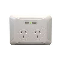Eversure Clip Over Wall Plate with 2 x USB Ports