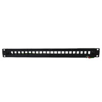 24-Port Cat-6A Unequipped Shielded Patch Panel