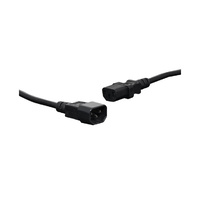 2m IEC C13 To C14 (Male To Fem.) 7.5A Black Power Cable