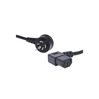 2m IEC C13  Right angle Black Appliance Mains Power Cable