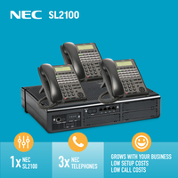 NEC SL2100 Starter Kit with System and 3 x 24 Button Digital Handsets (Q3C-0008509020)
