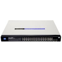 Linksys (Cisco) SRW224G4P 24 Port 10/100 + 4 Port Gigabit PoE Smart Switch - Used