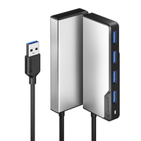ALOGIC USB-A Fusion SWIFT 4-in-1 Hub – 4 x USB-A (USB 3.0) – Space Grey