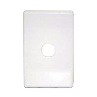 Single Port Slim Wall Plate White, accepts Clipsal (C2000 series stlye)