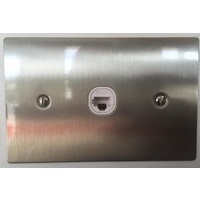 1 Gang Stainless Steel Wall Plate Clipsal Style Jacks