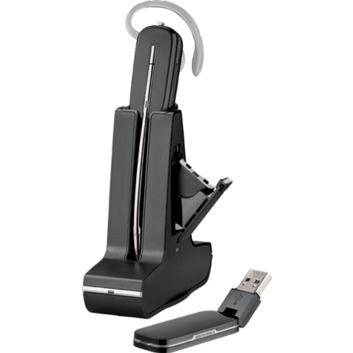 Plantronics Savi W445-M Convertible Lync Headset DECT with Deluxe Cradle, Spare Battery