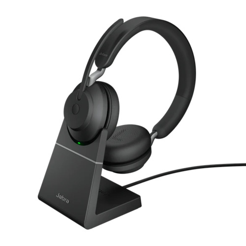 Jabra Evolve2 65 - MS Stereo - Black Link 380 USB-A and Charging Stand USB-A