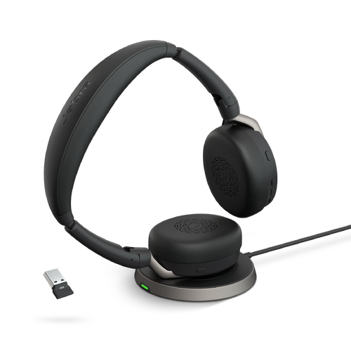 Evolve2 65 Flex UC Stereo BT Headset w/Charging Stand + Link380A, USB-A