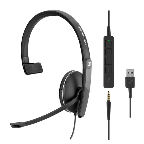 SC 135 USB Wired monaural UC headset with 3.5 mm jack and USB connectivity