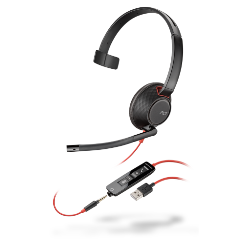 Plantronics Blackwire C5210 Mono USB-A Headset with 3.5mm Connection - Refurbished