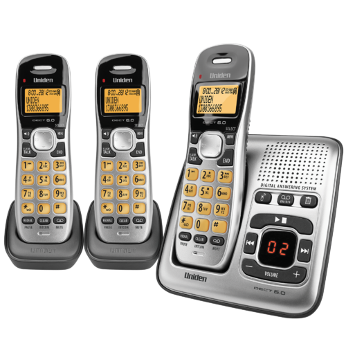 Uniden DECT 1735+2 Cordless Phone with 2 Extra Handsets