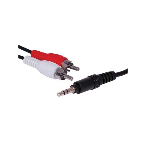 P6020A 1.5m 3.5mm Stereo Plug To 2 RCA Male Cable