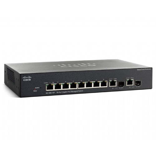 Cisco SG300-10P 10 Port Gigabit Managed PoE Switch - Used