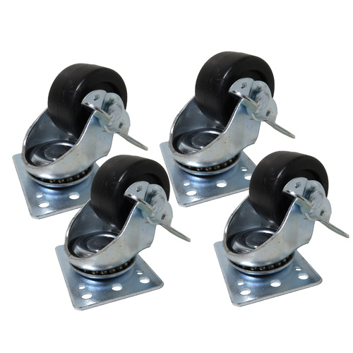 Heavy Duty Castors for Data Cabinets - 4 Pack