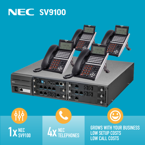 NEC SV9100 Phone System Package with 4 Handsets