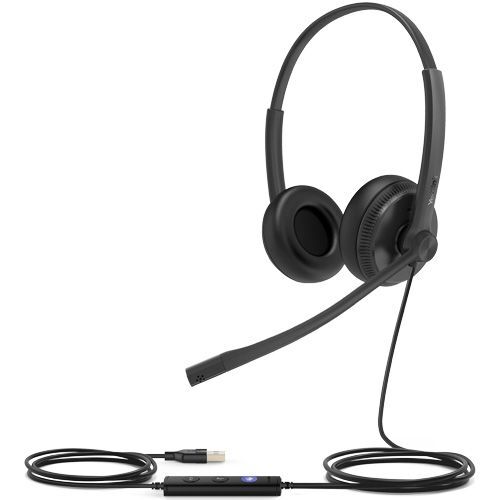 YEALINK WIRED (UH34) MS DUAL HEADSET , NOISE CANCELLING MIC ,3.5MM & USB-A