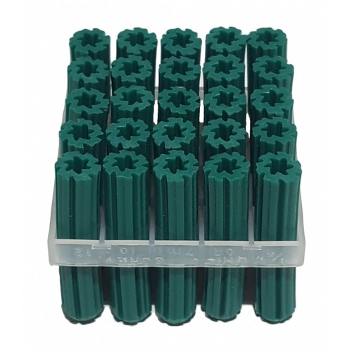 Green wall plugs 7G x 35mm (pack of 100)