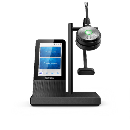 YEALINK DECT WIRELESS (WH66) UC MONO HEADSET , 4" TOUCH SCREEN BASE , SPEAKERPHONE