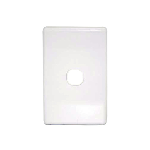 Single Port Slim Wall Plate White, accepts Clipsal (C2000 series stlye)